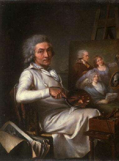 L'artiste peignant un portrait de la famille