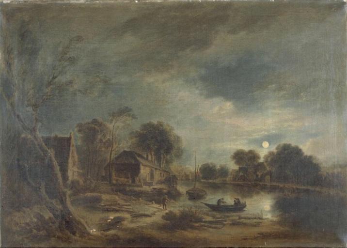 PAYSAGE AU CLAIR DE LUNE, LA PECHE