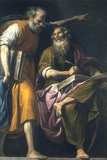 SAINT MARC ECRIVANT SOUS LA DICTEE DE SAINT PIERRE