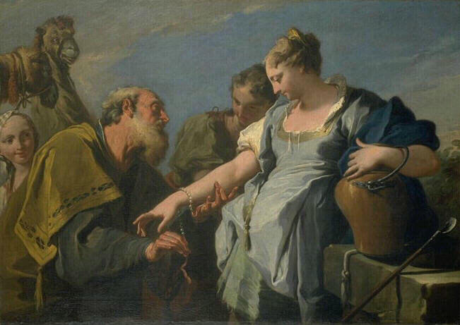 Eliezer et Rebecca ; Rachel et Eliezer, serviteur d'Abraham (ancien titre)