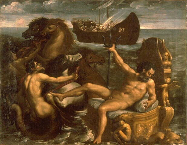 Neptune apparaissant devant le navire d'Ulysse