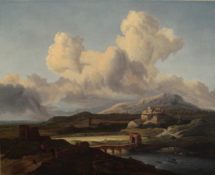PAYSAGE AVEC RIVIERE ET MOULIN, DIT AUSSI ETUDE DE ROCHERS