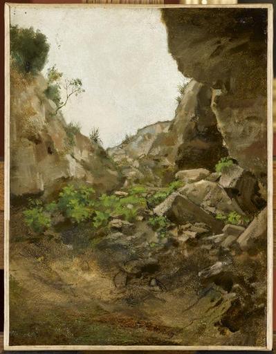 Paysage avec des rochers ; Paysage d'Italie