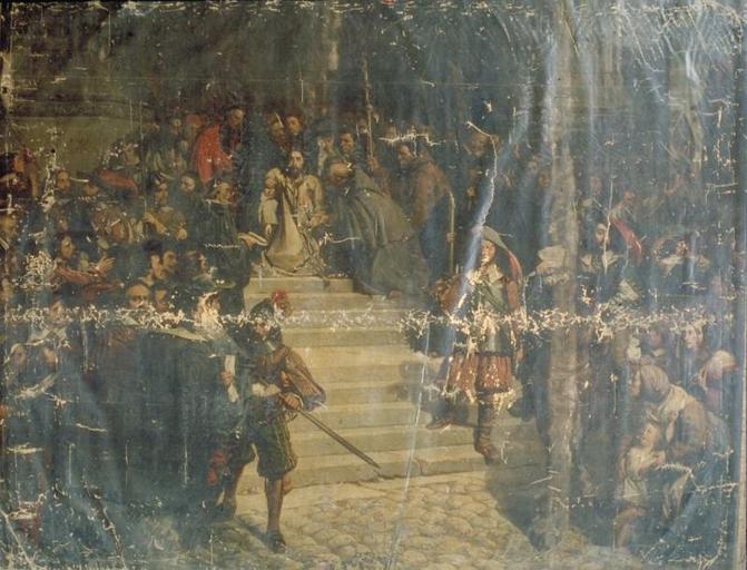 LE SUPPLICE D'URBAIN GRANDIER ; AMENDE HONORABLE D'URBAIN GRANDIER, CURE DE SAINT-PIERRE DU MARCHE DE LOUDUN, LE 18 AOUT 1634 (AUTRE TITRE)