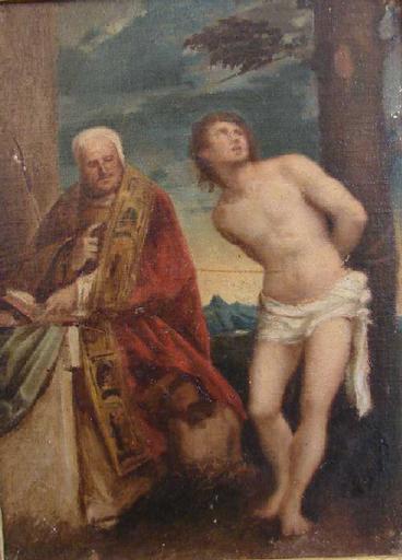 Saint Sébastien et saint Bernard évêque (copie d'après Bonifacio)