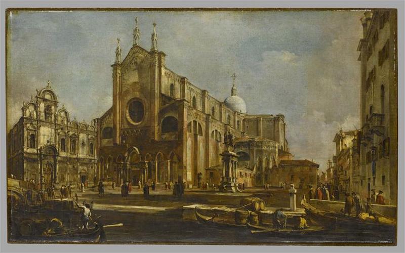 CAMPO DE L'EGLISE GIOVANNI ET PAOLO AVEC LA SCUOLA DI SAN MARCO, A VENISE