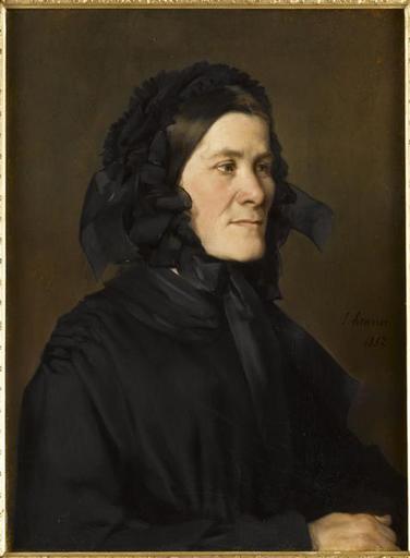 Portrait de femme au bonnet de dentelle noire