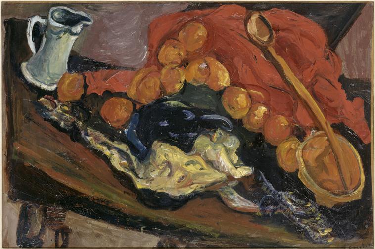 NATURE MORTE A LA DINDE ; DIT AUSSI NATURE MORTE AUX TOMATES