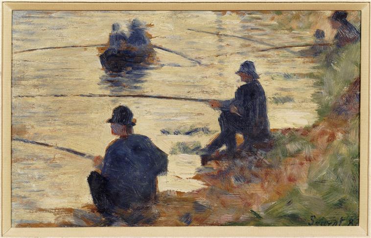 LES PECHEURS A LA LIGNE, ETUDE POUR LA GRANDE JATTE