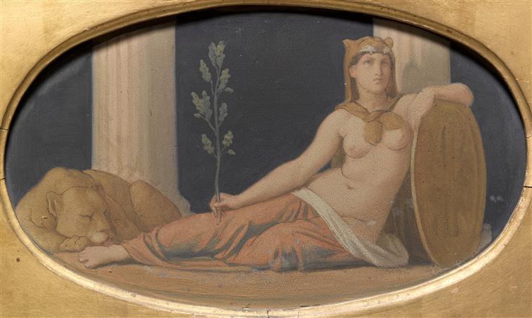 ESQUISSE POUR UNE PLAQUE DE LA MANUFACTURE DE SEVRES ; LA FORCE