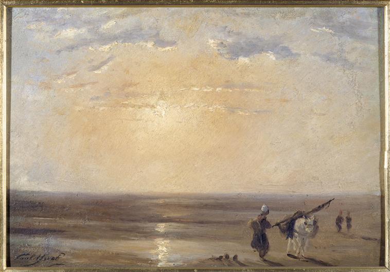 PLAGE DE TROUVILLE AU SOLEIL COUCHANT