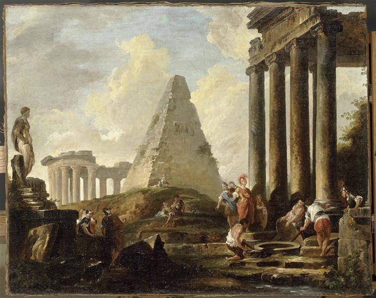 Alexandre le Grand devant le tombeau d'Achille