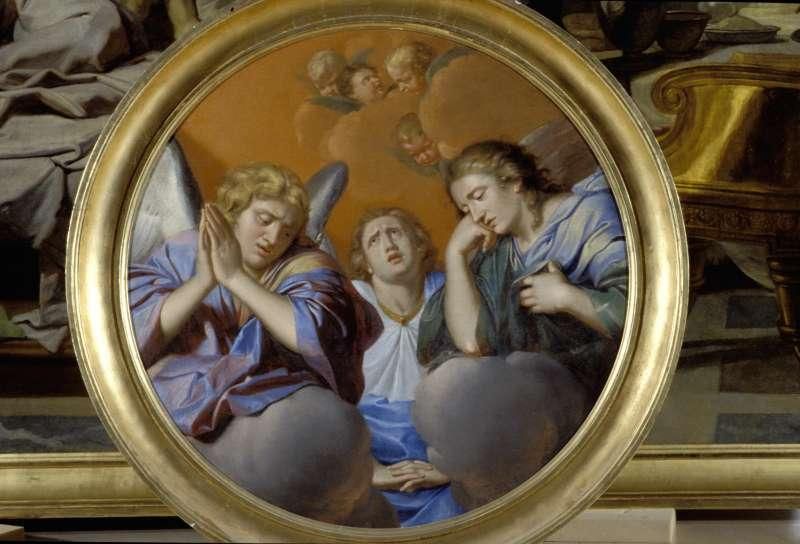 TROIS FIGURES D'ANGES EN PLEURS