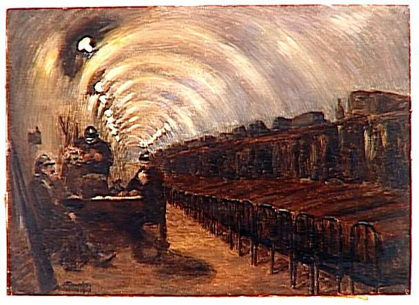 Citadelle de Verdun : casemate des artilleurs, Verdun, Juillet 1917