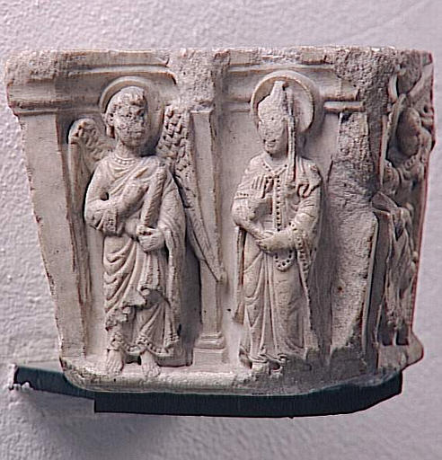 CHAPITEAU DE L'ABBAYE DE SAINT-RUF : L'ANNONCIATION ; LE SONGE DE JOSEPH