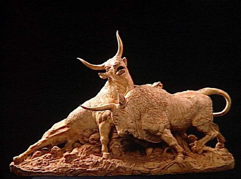 COMBAT DE TAUREAUX ROMAINS