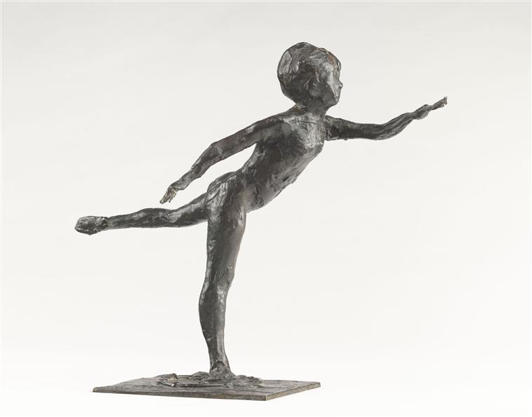 DANSEUSE, ARABESQUE OUVERTE SUR LA JAMBE DROITE, BRAS GAUCHE EN AVANT, PREMIERE ETUDE