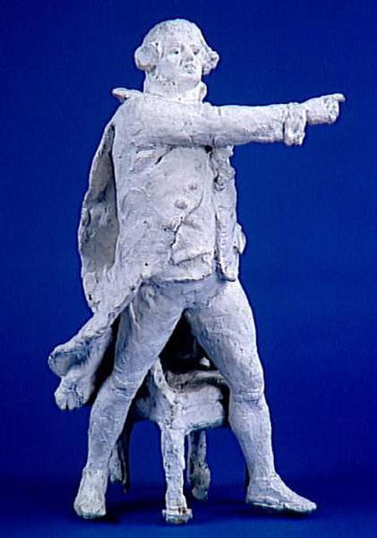 LES ETATS GENERAUX (SEANCE DU 23 JUIN 1789) : MIRABEAU (1749-1791) REPONDANT A DREUX-BREZE