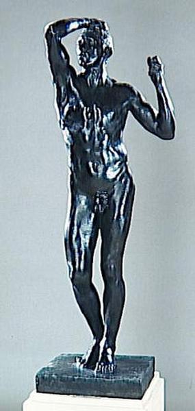 AGE D'AIRAIN ; AUSSI CONNU SOUS LES TITRES : L'AGE DE PIERRE, L'AGE DE BRONZE, L'AGE DE FER, L'HOMME QUI S'EVEILLE, LE VAINCU, L'HOMME DES PREMIERS AGES, LE SOLDAT BLESSE, L'EVEIL DE L'HUMANITE