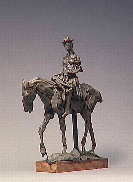 MLLE MARIE FREMIET A CHEVAL