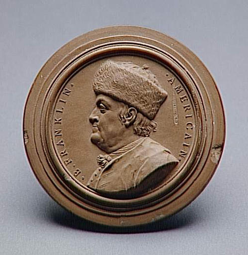 Portrait de Benjamin Franklin en bonnet de fourrure (1706-1790)