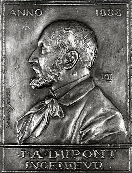 PLAQUETTE PORTRAIT DE J.A. DUPONT, INGENIEUR