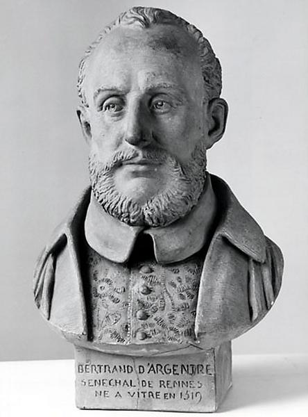 BUSTE DE BERTRAND D'ARGENTRE (1519-1590)
