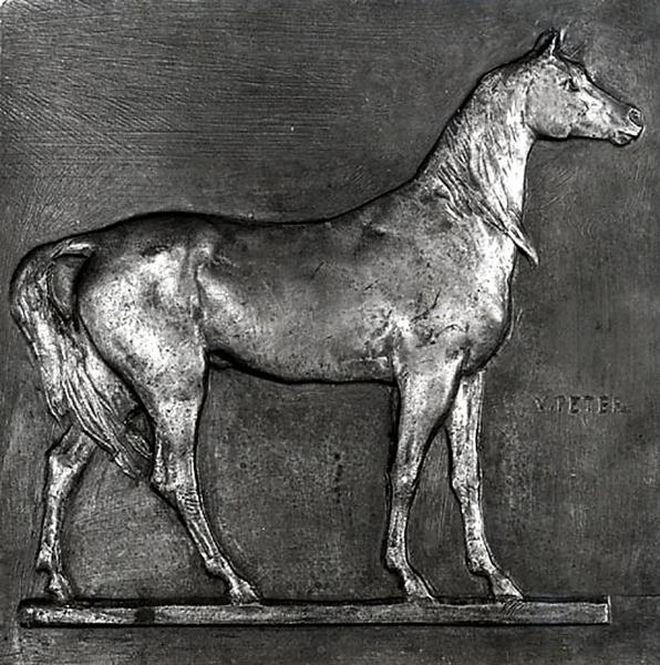 CHEVAL REGARDANT A DROITE