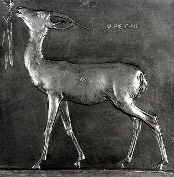 ANTILOPE BUVANT A LA FONTAINE