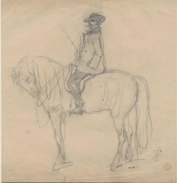 Théophile Schuler à cheval