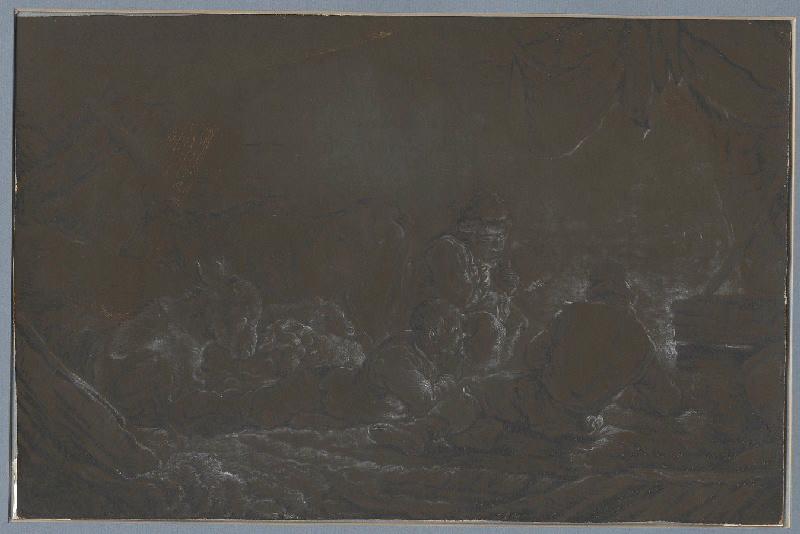 Scène nocturne avec bergers