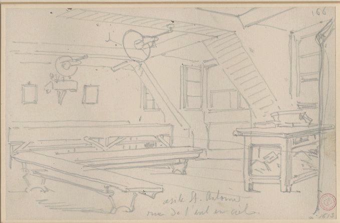Intérieur de l'école de jeunes filles St-Antoine