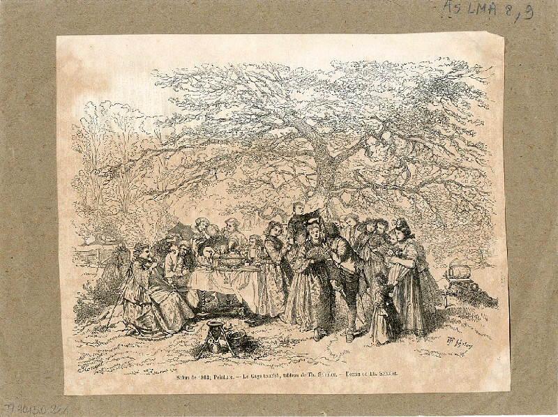 Le Gage touché ; Planche extraite d'un journal