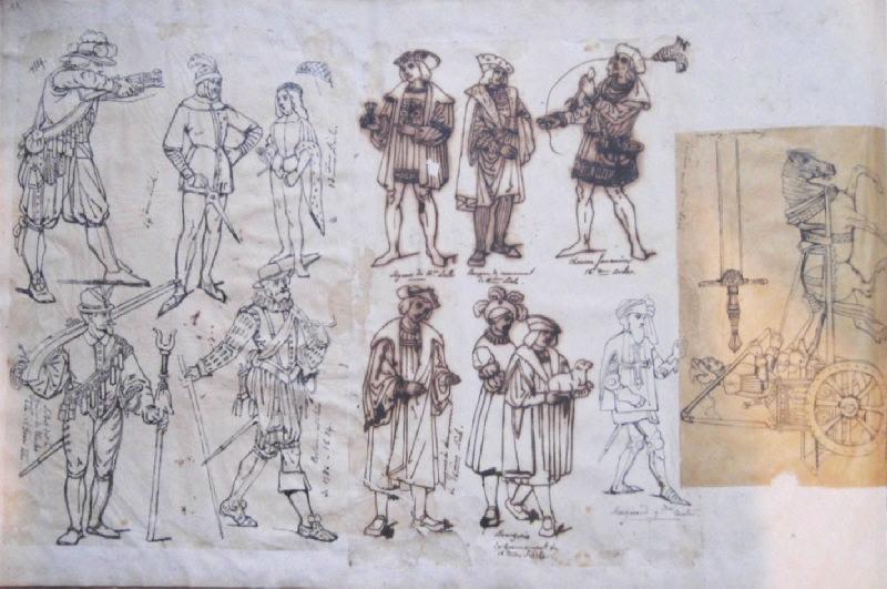 Album de croquis et d'études de costumes