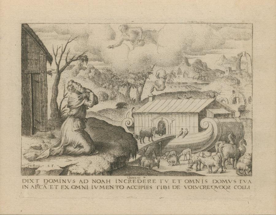 Histoire de la Genèse (10) : Dieu ordonnant à Noé d'entrer dans l'arche