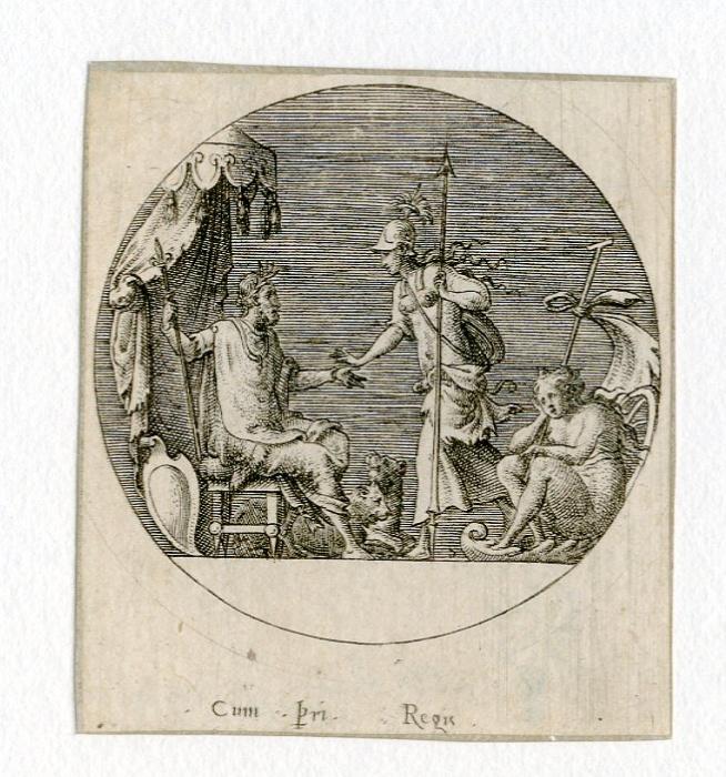 Allégories à la gloire de Henri II : Le roi écoute les conseils de Minerve