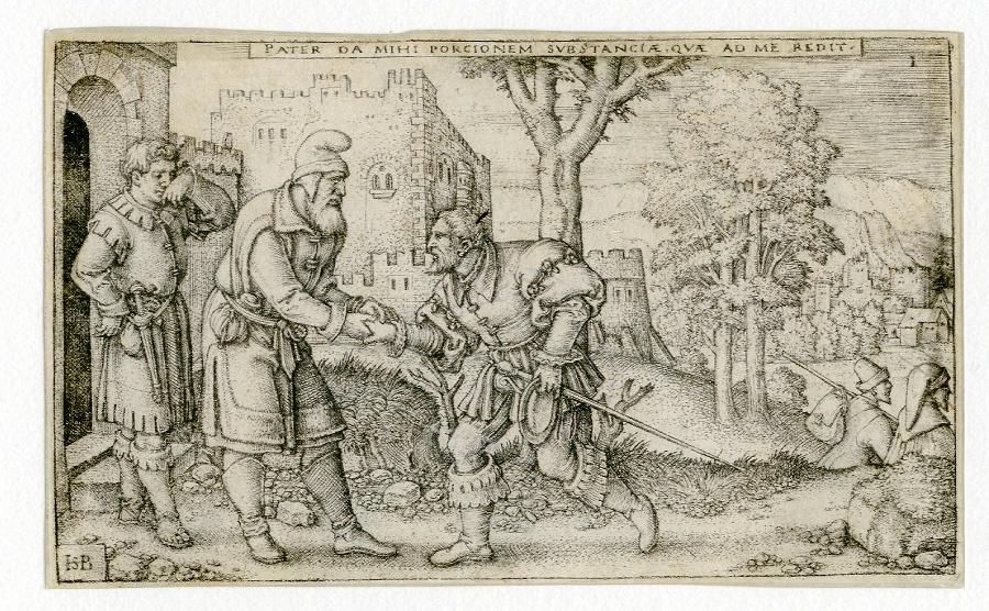 Le fils prodigue (planche 1) : L'enfant prodigue quitte la maison paternelle