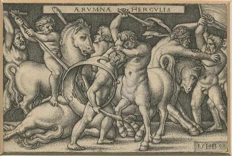 Les travaux d'Hercule : Hercule combattant les centaures