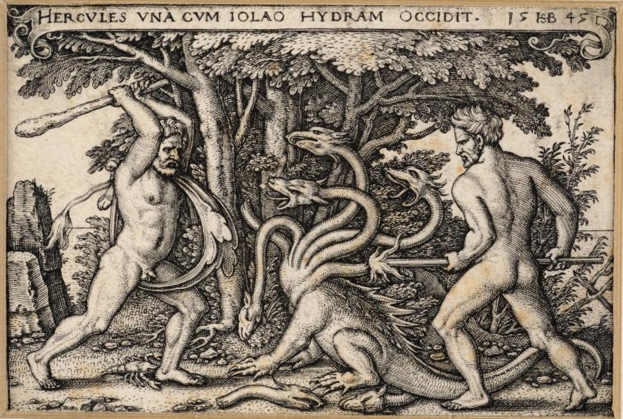 Les travaux d'Hercule : Hercule tuant l'Hydre de Lerne