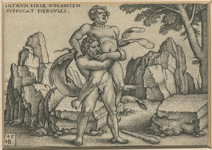 Les travaux d'Hercule : Hercule et Antée