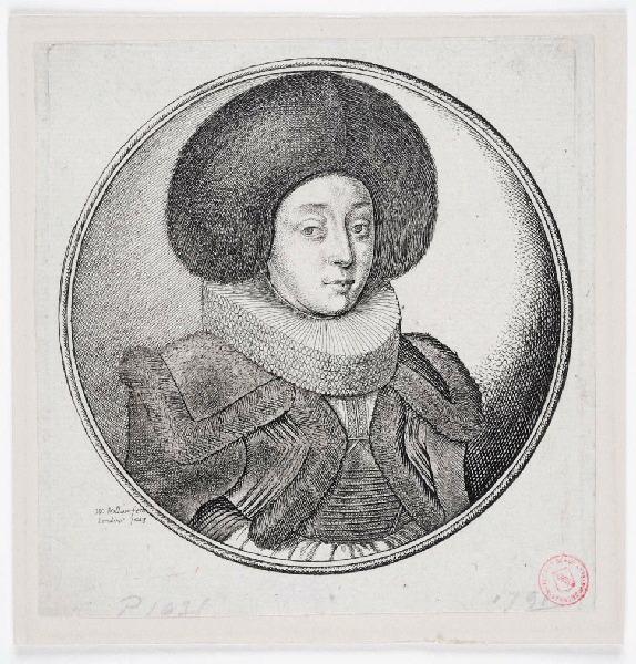 Portrait circulaire de femme ; Dame de la bourgeoisie de Strasbourg