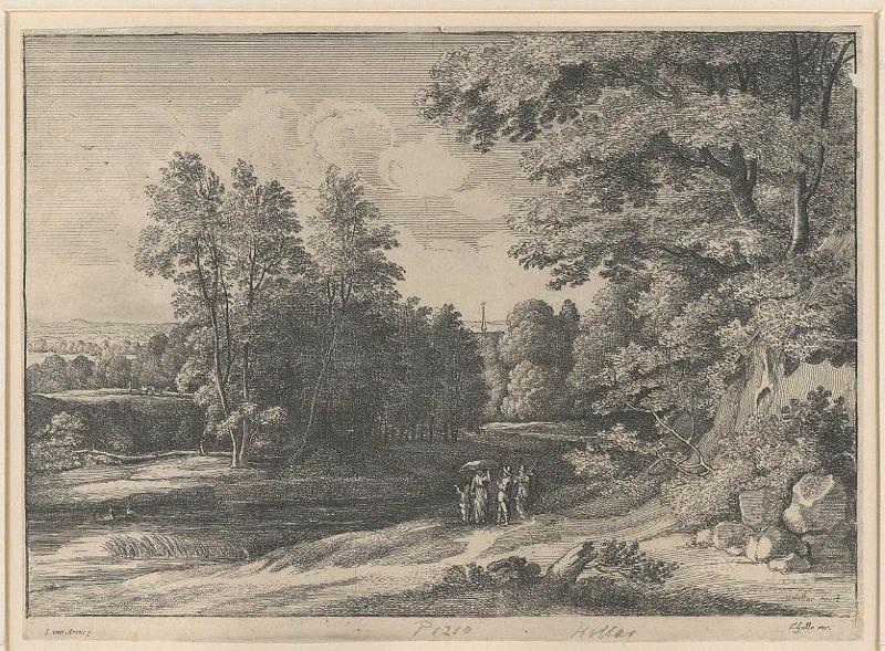 Promeneurs au bord de l'eau ; Die wanderer am wasser