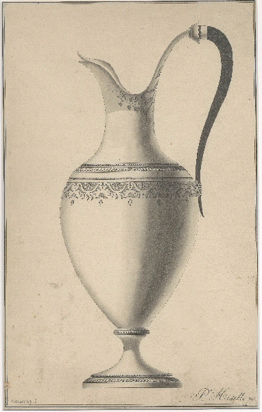 Vase ; Aiguière ; Dessin d'orfèvrerie