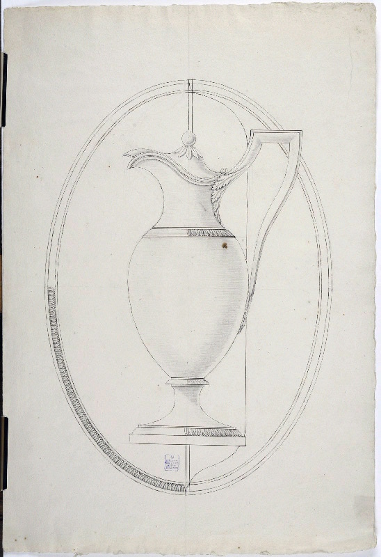 Aiguière ; Plateau ; Dessin d'orfèvrerie