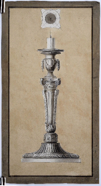 Flambeau ; Bougeoir ; Dessin d'orfèvrerie