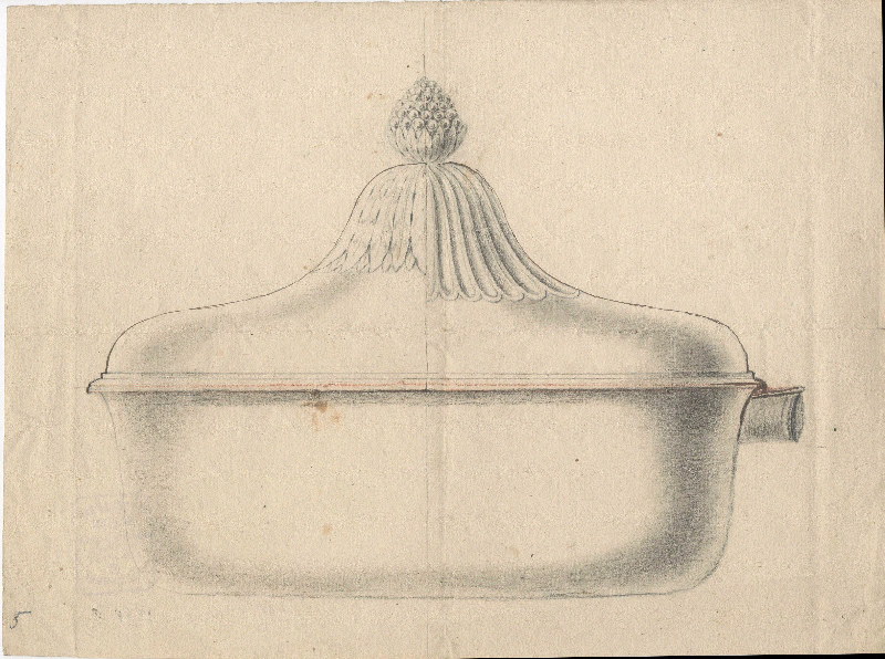 Soupière ; Dessin d'orfèvrerie