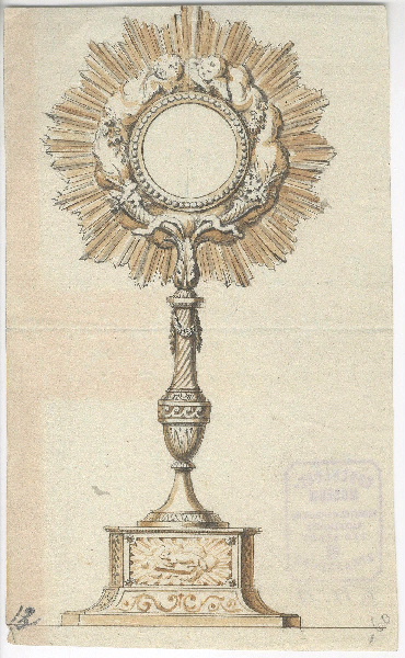 Ostensoir ; Dessin d'orfèvrerie