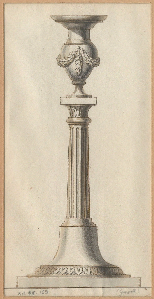 Flambeau ; Dessin d'orfèvrerie