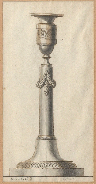 Flambeau ; Dessin d'orfèvrerie