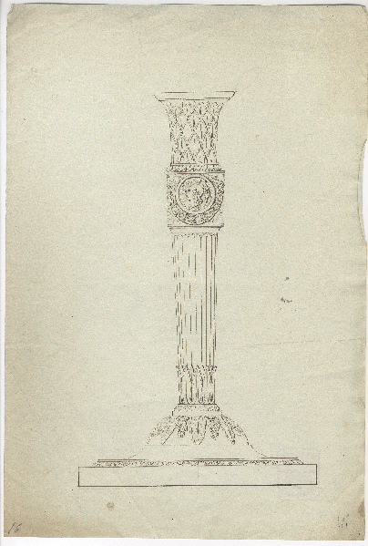 Flambeau ; Dessin d'orfèvrerie